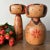 Unique set of two dento (traditional) kokeshi dolls. Both kokeshi are beautifully crafted with flatter heads than typical...