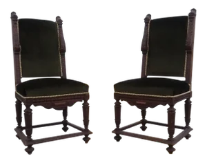Early 19th Century Renaissance Revival Side Chairs- a Pair