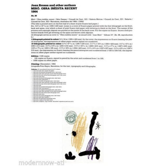 1960s Hand Signed Original Joan Miro Lithograph in Color For Sale - Image 5 of 6