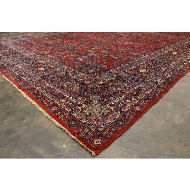 Late 19th Century Persian Qazvin Palace Rug, 11'00 X 21'00 For Sale - Image 9 of 12