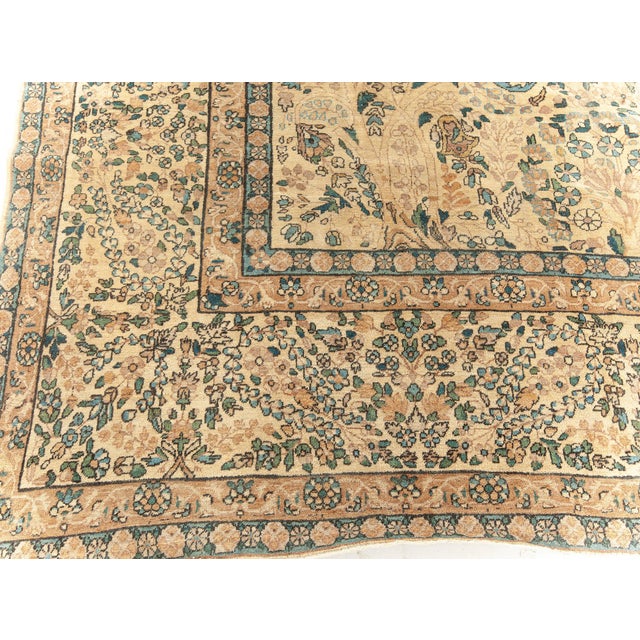 Persian Authentic Persian Kirman Handwoven Wool Carpet For Sale - Image 3 of 9
