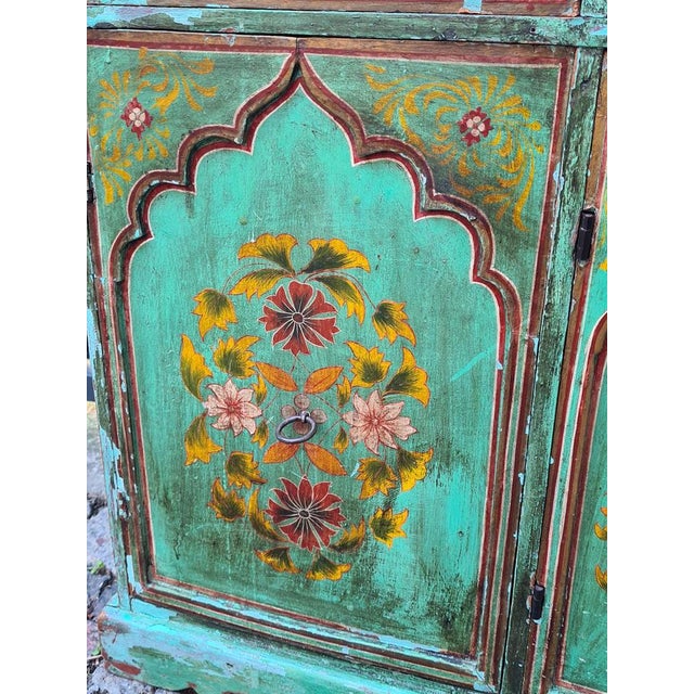 Mid-Century Indian Hand-Painted Wooden Chest of Drawers, 1970s For Sale - Image 10 of 16