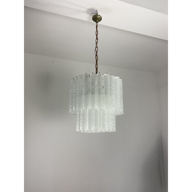 Venini Mid-Century Modern Murano Glass Chandelier in the style of Venini, 1950s For Sale - Image 4 of 16