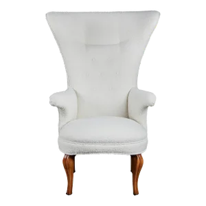 Mid-Century Modern Sculptural Wing Chair