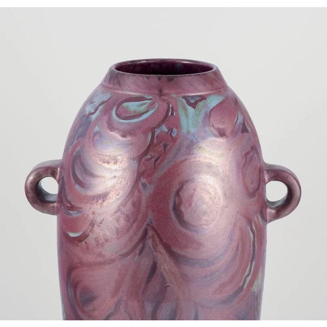 Mid-20th Century Large Danish Ceramic Floor Vase with Two Handles from E.B.S. Klint For Sale - Image 3 of 10