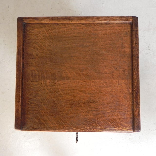 Oak Roller Shutter Cabinet, 1930s For Sale - Image 11 of 18