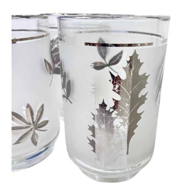 1960s 1960s Silver Foliage Tumblers by Libbey- Set of 3 For Sale - Image 5 of 5