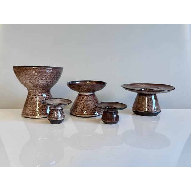 Ceramic Candlesticks by Serocka, Germany, 1970s, Set of 5 For Sale - Image 12 of 13