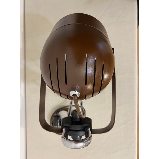Vintage Space Age Adjustable Brown Spotlight Table Lamp, 1980s For Sale - Image 9 of 12