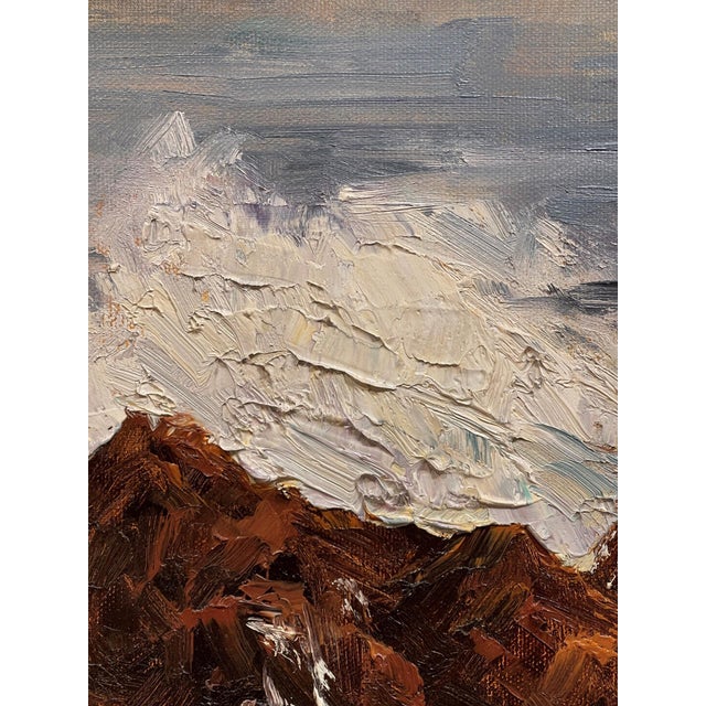 Early 21st Century Porto Moniz, Madeira by Sparky LeBold | Oil on Canvas Seascape with rocky coastline and waves For Sale - Image 5 of 5