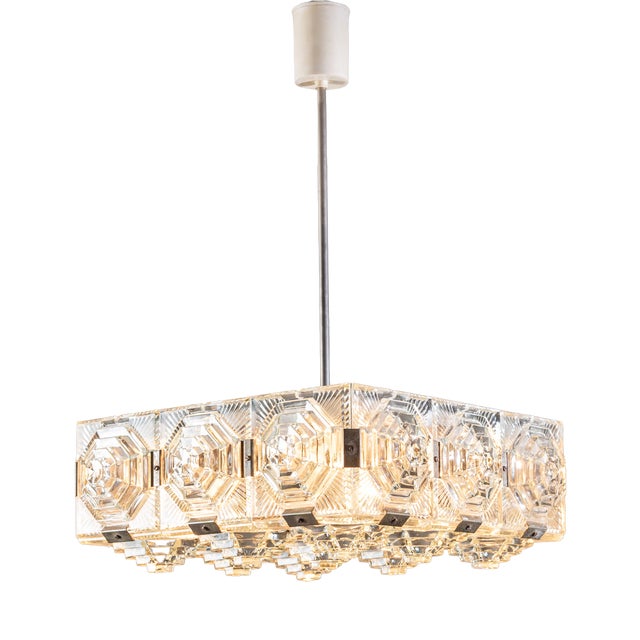 Vintage Pendant Light by Jaroslav Bejvl for Kamenický Šenov, 1960s For Sale