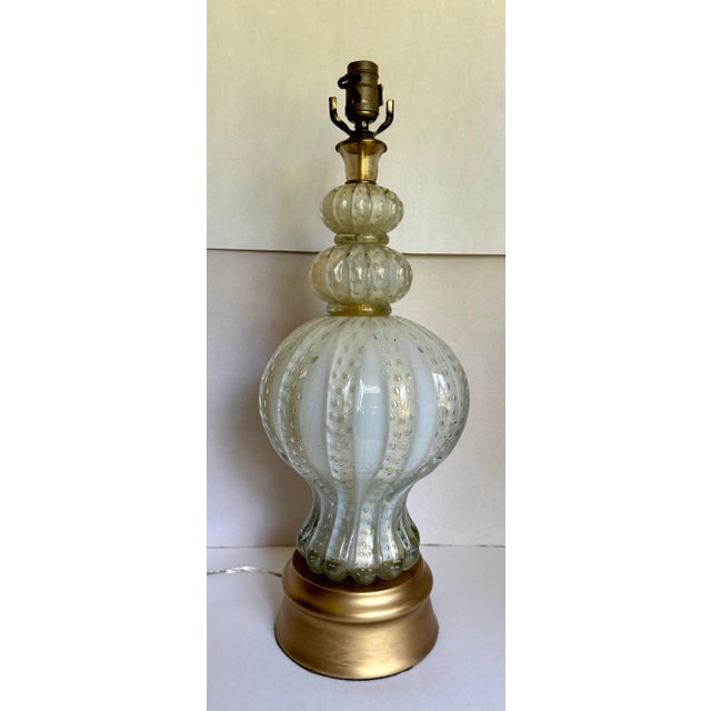 1940's Italian Venetian Murano Art Glass Table Lamp For Sale In Los Angeles - Image 6 of 13