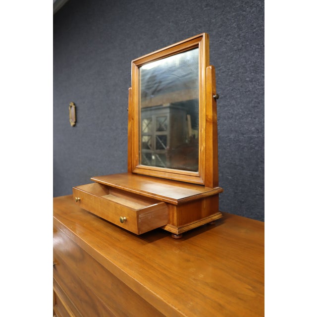 Leopold Stickley Original 1956 Cherry Wood Dresser Mirror For Sale In Philadelphia - Image 6 of 8