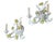 Shabby Chic Mid 20th Century Electrified Wall Sconces With Ceramic Flowers & Metal Leaves; A Pair For Sale - Image 3 of 11