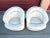 Antique White Vintage Milo Baughman Style Leather Swivel Chairs-A Pair For Sale - Image 8 of 12