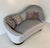Art Deco Italian Grey Velvet and Macassar Sofa, 1950s For Sale - Image 4 of 11
