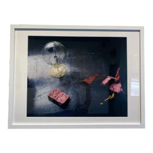 Contemporary Nostalgic Framed Photograph of Pink Sponge by Sa Schloff