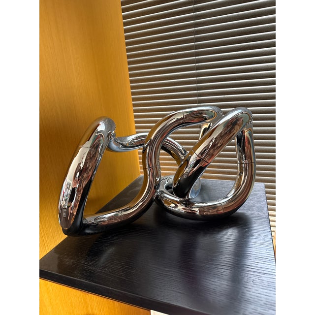 1980s Kinetic Mid Century Chrome Tangle Sculpture by Richard Zawitz For Sale - Image 4 of 8