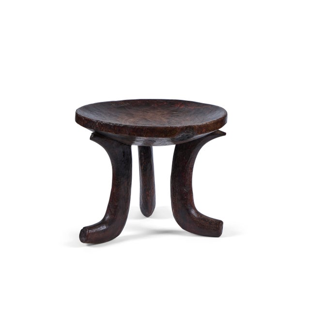 Stylish trio of vintage African stools, most likely Ethiopian, early 20th century. Perfect design elements for the rustic...