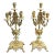Late 19th Century Antique Pair of Brass Candelabras For Sale