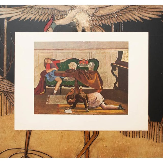 1940s Rare 1947 Balthus "Le Salon", Original Period Swiss Lithograph For Sale - Image 5 of 9