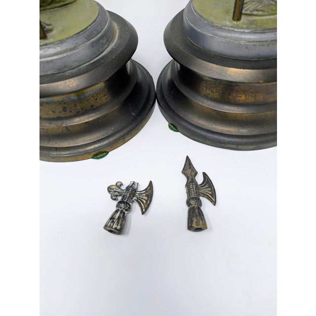 Late 19th - Early 20th Century Renaissance Style Italian Spelter Guards For Sale - Image 14 of 15