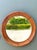 Mid-Century Modern Vintage Round Wood Frame Mirror For Sale - Image 3 of 12