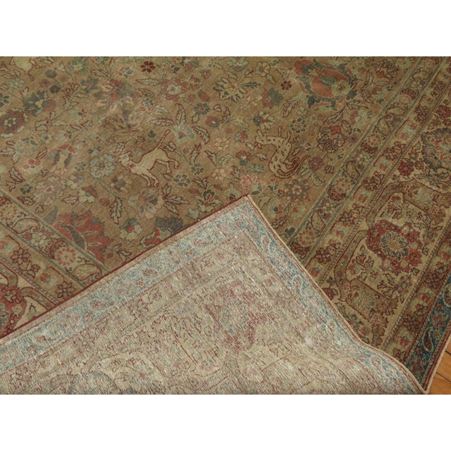 Pictorial Persian Tabriz Rug rug no.9868 For Sale In New York - Image 6 of 13