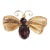 Vintage Signed Napier Faux-Topaz Fly Brooch For Sale