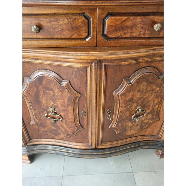 Brown Italian Shaped Sideboard, 1950s For Sale - Image 8 of 13