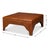 Square Brown Leather Cocktail Ottoman For Sale - Image 12 of 12