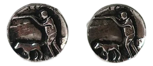 Late 20th Century Hunter and Dog Cufflinks