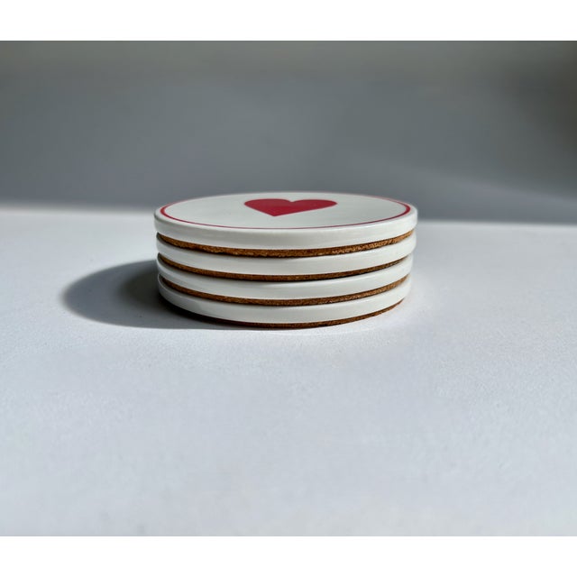 Vintage Modern "Ace" Ceramic Coasters, Set of 4 For Sale - Image 10 of 17