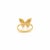 Metal 18k Gold Diamond Butterfly Ring Whimsical Jewelry for Her Size 8 For Sale - Image 7 of 11