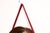 Mid-Century Modern Mid-Century Italian Triangular Mirror in Curved Teak and Leather, 1960s For Sale - Image 3 of 6