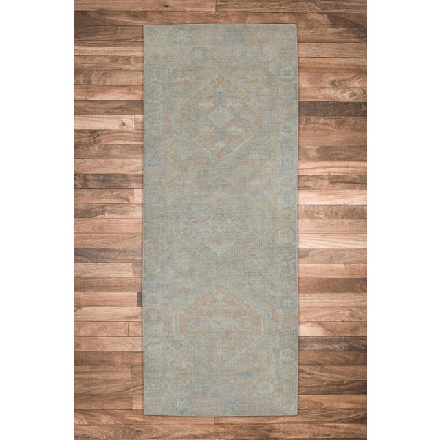 21st Century Oriental Hand Knotted Dusty Grey Turkish Oushak Rug Runner 2'11" X 7'5" Model #8627 Model #8627 Explore a...