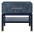 Matthew Izzo Home Estelle Navy Blue Burl Wood Side Table For Sale