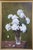 Late 20th Century Bouquet of Purple Peony Flowers in a Glass Vase Still Life Oil Painting on Canvas 41" For Sale - Image 4 of 11