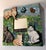 Green Vintage Original Mosaic Painted Cat Mirror For Sale - Image 8 of 9