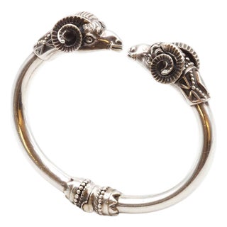 Ram's Head Bangle Bracelet For Sale