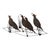 Brown Vintage C. Jeré Signed Metal Quail Covey Wall Sculpture 1980 For Sale - Image 8 of 11