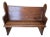 Antique Synagogue Bench Church Pew Solid Oak Neo Gothic Revival Star of David For Sale