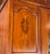Early 20th Century English Edwardian Style Inlaid Mahogany Wardrobe With Beveled Oval Mirror For Sale - Image 9 of 16
