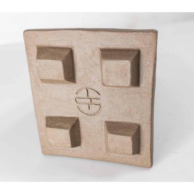 Brown Mid-Century Modern Art Pottery Vase, Signed on Base For Sale - Image 8 of 9