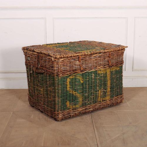 English Wicker Log Basket, 1890s For Sale - Image 10 of 10