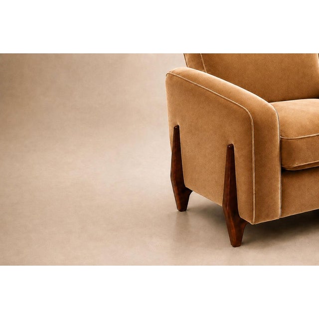 Mid-Century Modern Pair of Brazilian Modern Armchairs in Rosewood and Caramel Mohair by Jean Gillon, 1960s - 1116 For Sale - Image 3 of 18