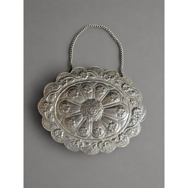 Metal 19thC Ottoman .900 Silver Turkish Islamic Wedding Mirror For Sale - Image 7 of 18