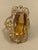 6 Carat Natural Long Cushion Shape Citrine Cocktail Ring in 14 Karat Yellow Gold For Sale In New York - Image 6 of 18