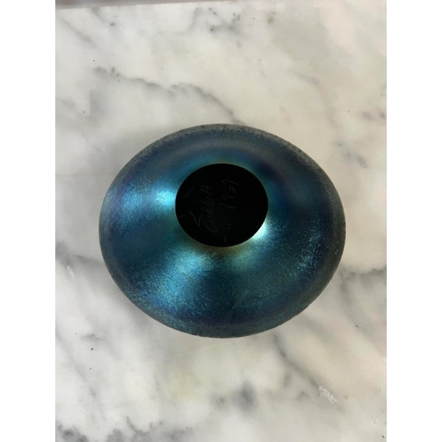 Robert Eickholt Vintage Robert Eickholt Art Glass Vase For Sale - Image 4 of 12