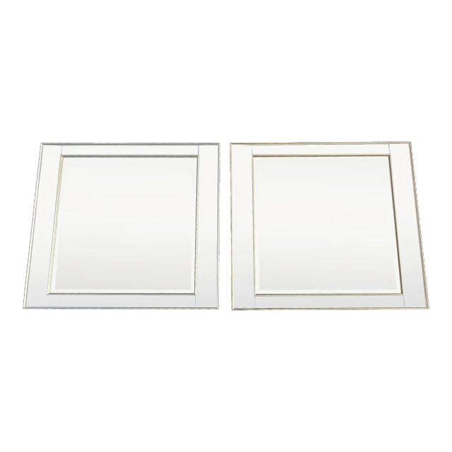 Pair of Vintage Labarge Mirrors With Rose Gold Colored Detailing For Sale